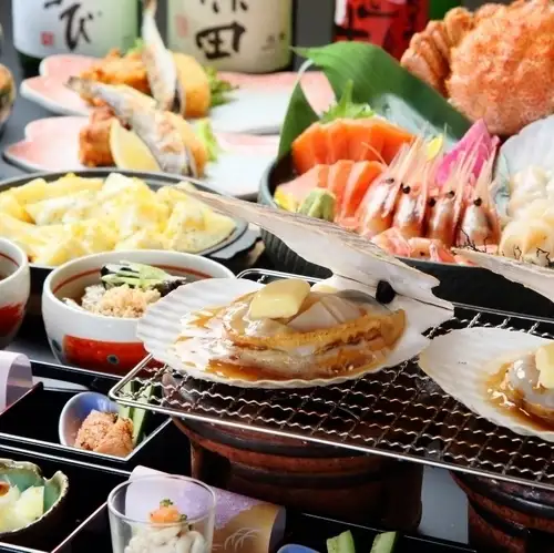 ●北海道の旬づくし、飲み放題付き「北海道贅沢コース」(長月9月)