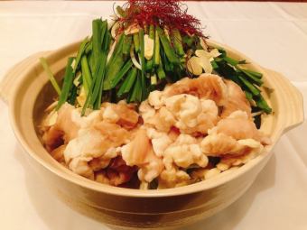 100分飲み放題付き！篝火もつ鍋、59秒つくね、ホタテアスパラバターなど全7品　【4500円コース】