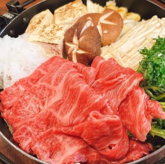 100分飲み放題付き！極上和牛すきやき、寿司、59秒つくね、など全7品　【5,000円コース】