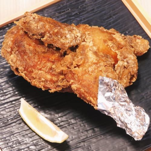 half fried chicken