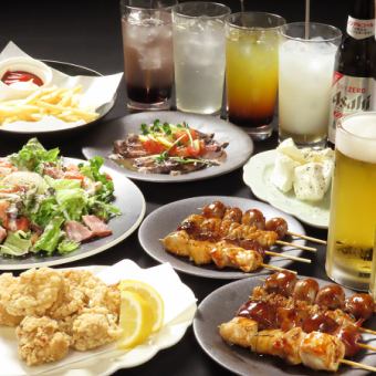 ひな鳥金子特別女子会プラン3H飲み放題付8品4800円！嬉しい生ビール付き！！