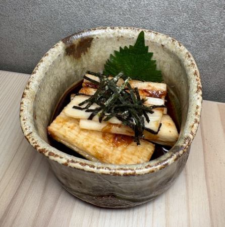 山芋たんざく(醤油orポン酢)/笑衛門の寄せ豆腐/ママカリ酢漬け