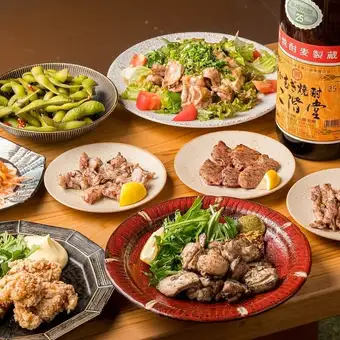 【10名以上で幹事1名無料◎】120分飲み放題付 焼鶏コース◆ 全6品 5000円(税込)
