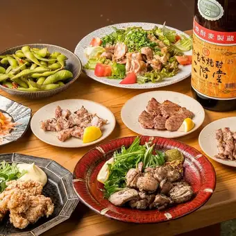 【10名以上で幹事1名無料◎】120分飲み放題付 焼鶏コース◆ 全6品 5000円(税込)