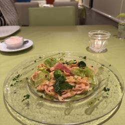 【パスタ】桜エビのクリームソースパスタ