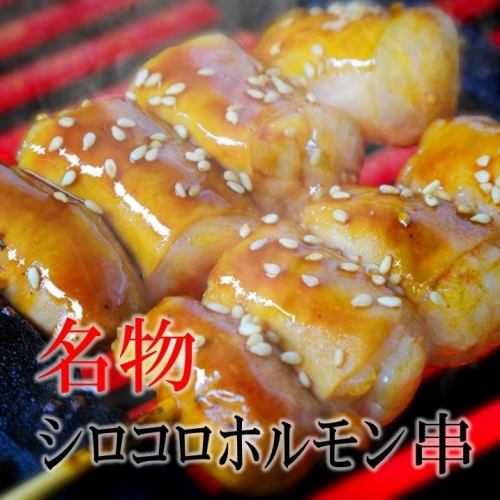 名物シロコロホルモン串が復活しました！！