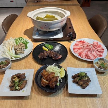 【お肉しゃぶしゃぶコース】2時間飲み放題(80種類以上)付き！4400円(税込)