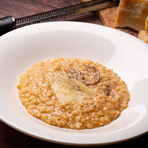 Porcini mushroom risotto with parmesan cheese