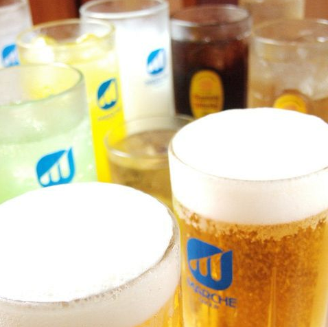 包括生啤酒在内的120分钟无限畅饮！还有各种日本酒◎