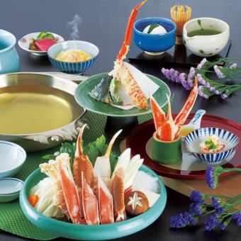 【招牌螃蟹火锅套餐】月之雫（共6道菜）7,150日元（含税）