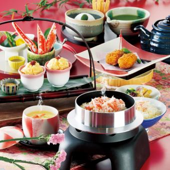 お昼の特別コースかに御膳【きらり】かにコロッケや釜飯など気軽に味わえる全7品◆4400円(税込)