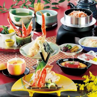お昼の特別コースかに御膳【ひより】かにグラタンや釜飯など気軽に味わえる全8品◆5500円(税込)