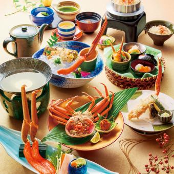 【限时优惠】1月9日至3月31日，海峰怀石料理蟹籽&蟹肉涮涮锅怀石料理（10道菜）售价10780日元（含税）。