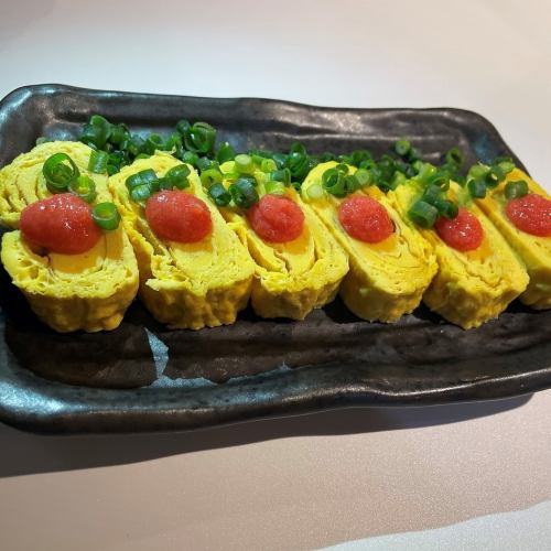Thick omelet (with grated daikon radish, ketchup mayonnaise, and mentaiko)