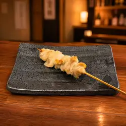 Chicken skin skewers