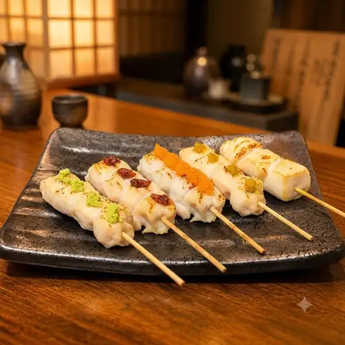 ササミ串/ササミ串（ワサビ）/ササミ串（梅紫蘇）/ササミ串（明太子）/ササミ串（柚子胡椒）