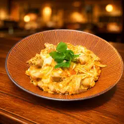 Chicken thigh with egg
