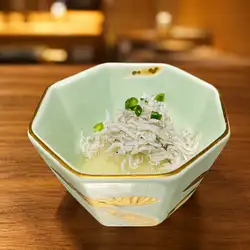 Shirasu Oroshi (grated daikon radish with whitebait) / Moyashi Namul (bean sprout namul)