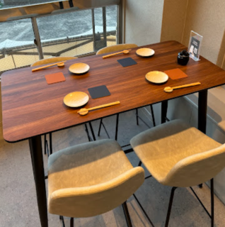 We also have tables available for those who want to relax and enjoy their meal.