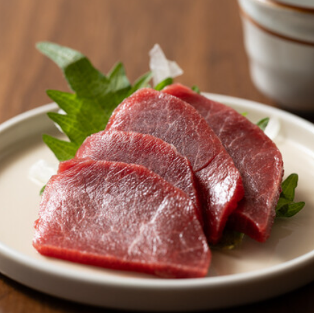 Akami horse meat sashimi