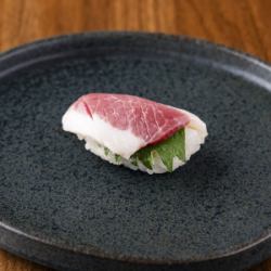 1 piece of Futaego sushi (also available seared)