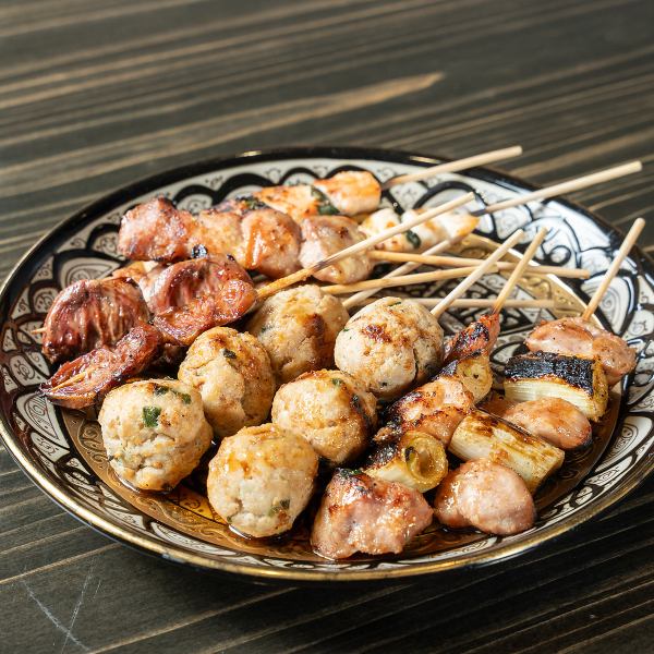 【秘伝のタレと炭火の香り】丹波鳥使用!「焼き鳥3種盛」