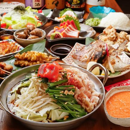 2H飲放明太トロロもつ鍋付【歓送迎会◎】 生麦酒付変更可♪明太トロロもつ鍋コース 〈全14品〉