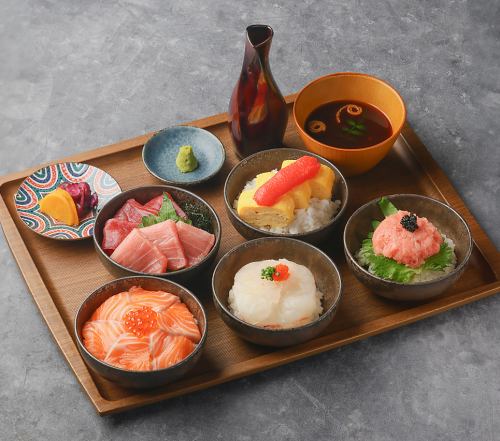 ミニ桶海鮮丼御膳　5種