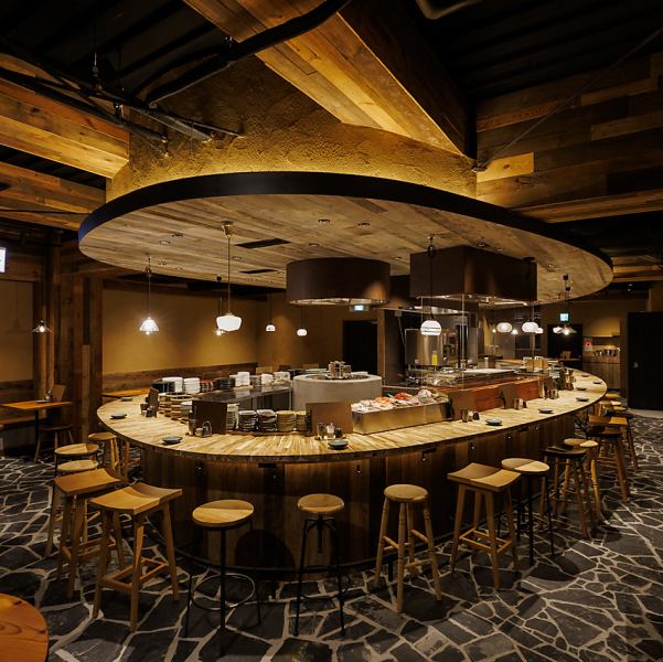 大人の隠れ家。五感で楽しむライブキッチン。会話も自然と弾む、特別なカウンター体験。【大阪/難波/なんば/心斎橋/居酒屋/炉端焼き/食べ放題/飲み放題/昼飲み/ランチ/女子会/焼き鳥/海鮮/3時間/貸切/誕生日/記念日もつ鍋/串焼き#個室#掘りごたつ/野菜巻き串/肉/刺身】