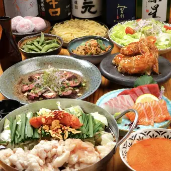 2小时畅饮【年末新年派对的完美之选！】可加生啤！精致明太子火锅套餐（共13道菜）5500日元