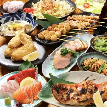 2小时畅饮！！【年末新年派对的完美之选】可加购生啤♪ 冬季原味烧烤套餐，共14道菜