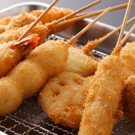 リ【2.5時間飲み放題付】鮮魚のお造り・大阪名物！串カツ◎松コース【全8品/6000円→5000円】
