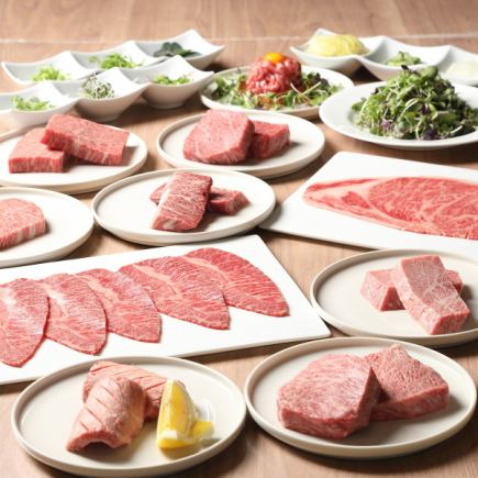 特選サーロインなど含むメインのお肉6種～デザートまで堪能！全13品＜さいもんコース＞