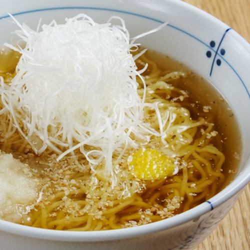 Ramen noodles in sake of sake