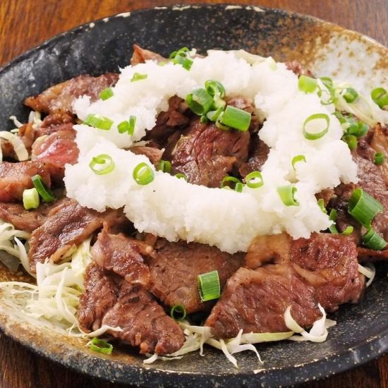 Grated beef ponzu is refreshingly delicious ♪