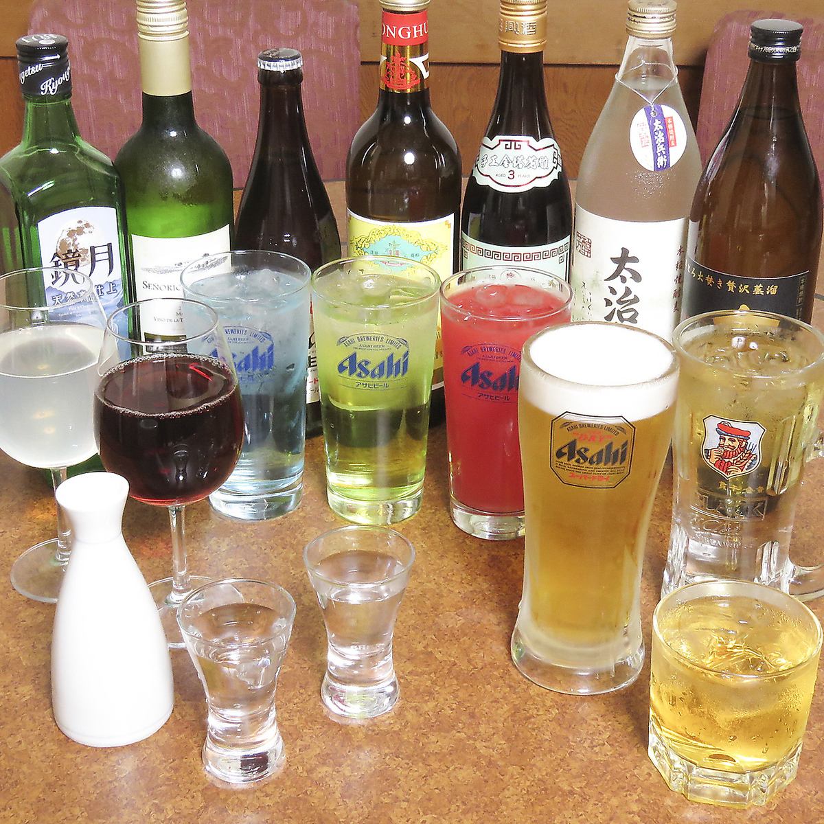 ビール・焼酎・カクテル・サワー・紹興酒など種類豊富にご用意◎