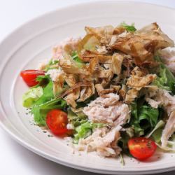 Japanese steamed chicken salad