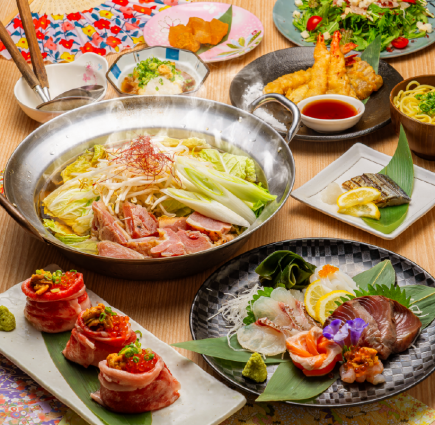 大人気宴会◎2.5h生飲み放題◇鮮魚2種×チキン南蛮×和牛もつ鍋/11品◇和コース(鍋有)4000円