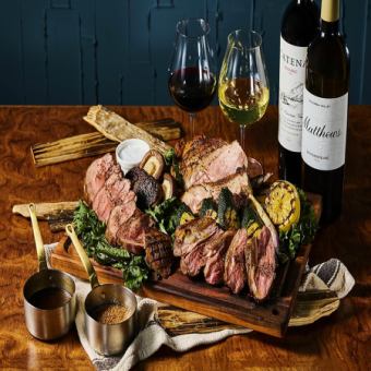 [All-you-can-drink dinner course] <Meat platter + 120-minute all-you-can-drink> An impressive course with three types of meat dishes!