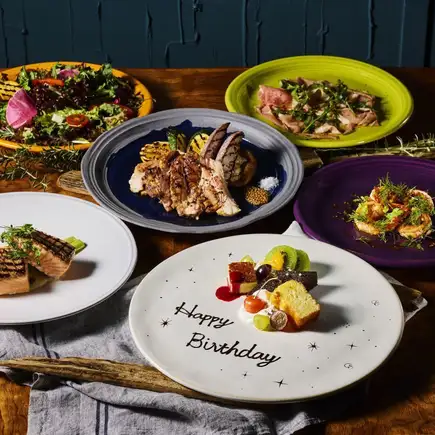 【記念日・誕生日】乾杯スパークリング+メッセージプレート付き!Anniversary Dinnerコース