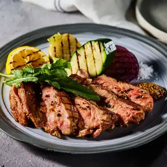 Grilled smoked pork from Kato Livestock