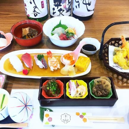 [Great for girls' nights and dates] Special Hanasushi course with 8 dishes including tempura, simmered dishes, and nigiri, from 4,000 yen (tax included)