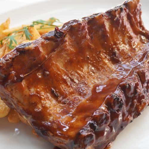 ベイビーバックリブのオーブンローストBBQソース