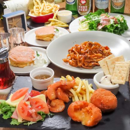 신년회에도! [쇼난 코스] 제철 과일을 사용한 샐러드 등 총 8 품 + 알코올 음료 무제한 플랜