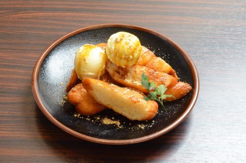 두유 튀김 빵 아이스