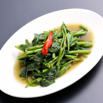 Chinese stir-fried water spinach