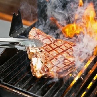 【2H飲み放題付き】４名様~ 名物フィレンツェ風Tボーンステーキが味わえるプレミアムプラン