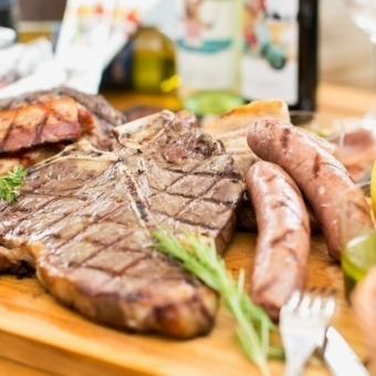 【2H飲み放題付き】2名様限定♪名物フィレンツェ風Tボーンステーキが味わえるプレミアムコース