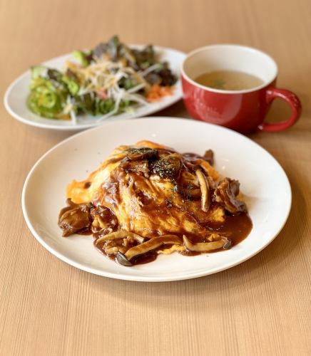 Omelette rice set