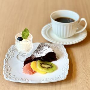 Chocolate Gateau with Fruit Whip